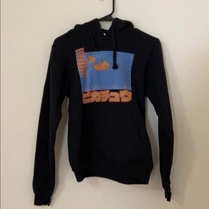 Vintage Japanese Pokemon Pikachu Black Hoodie